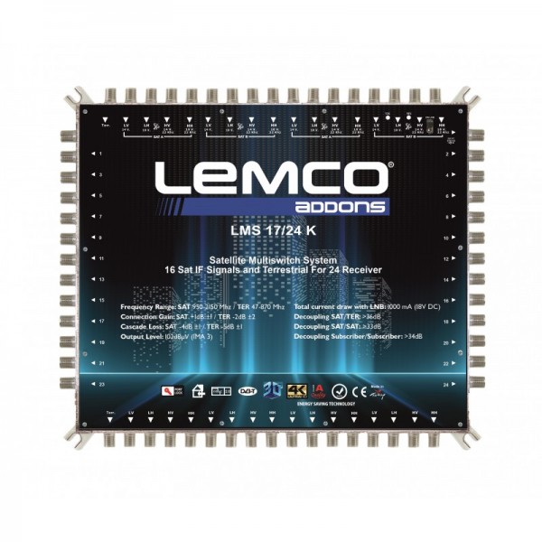 LEMCO LMS 17/24 C - 17 Εισόδων Cascade Multiswitch